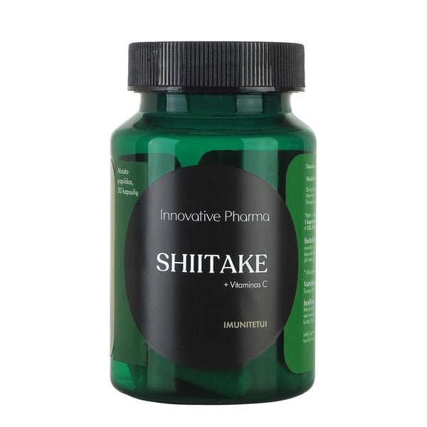SHIITAKE + Vitaminas C Imunitetui, 30 kapsulių - Maisto papildai Sveikata1.lt