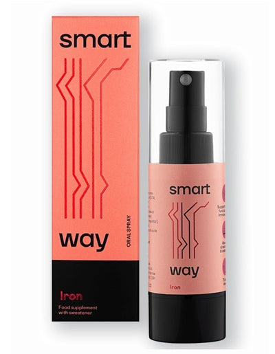 Smart Way purškiamas maisto papildas su GELEŽIMI IRON, obuolių skonio, 30 ml kaina