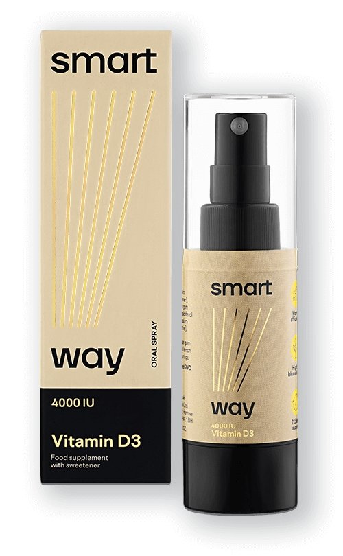 Smart Way purškiamas maisto papildas vitaminas D3 4000 TV , 30 ml - Maisto papildai Sveikata1.lt