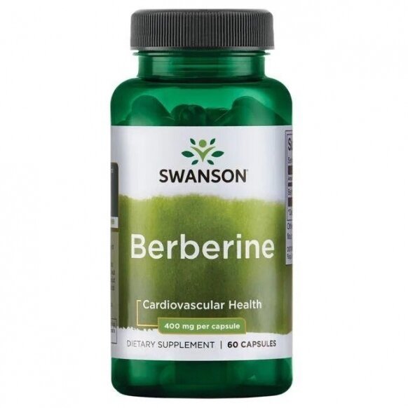 SWANSON Berberinas 400 mg , 60 kapsulių - Maisto papildai Sveikata1.lt