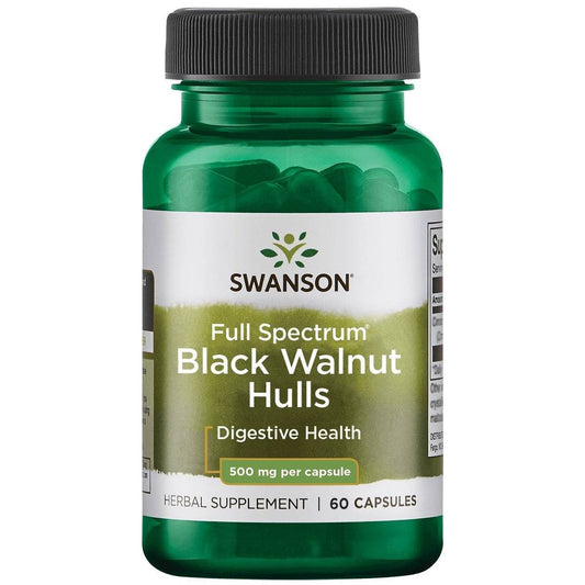 Swanson BLACK WALNUT Juodasis Riešutmedis , 60 kapsulių - Maisto papildai Sveikata1.lt