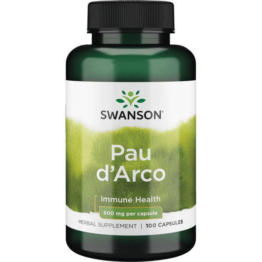 Swanson PAU D'ARCO 500 mg , 100 kapsulių - Maisto papildai Sveikata1.lt