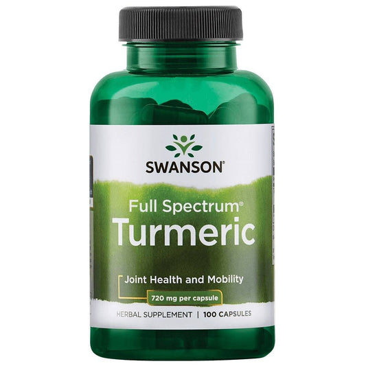 Swanson Turmeric Ciberžolė 720 mg , 100 kapsulių - Maisto papildai Sveikata1.lt