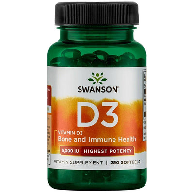 Swanson Vitaminas D3 5000TV , 250 aliejinių kapsulių kaina