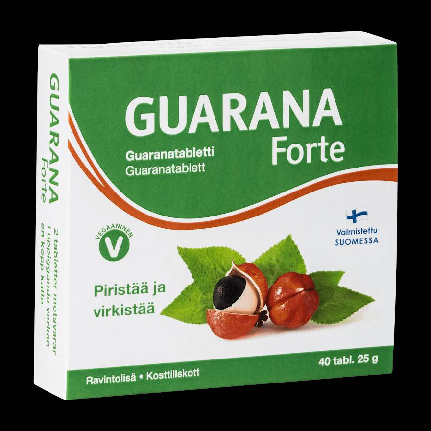 GUARANA FORTE energijai, 40 tablečių kaina