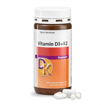 Vitaminas D3 + K2 , SANCT BERNHARD , 180 kapsulių kaina