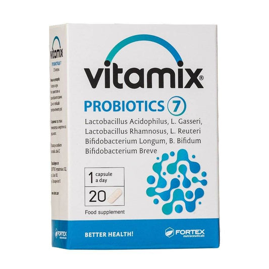 VITAMIX PROBIOTICS, 7 rūšių gerosios bakterijos žarnyno veiklai, 20 kapsulių - Maisto papildai Sveikata1.lt