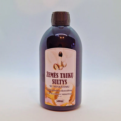 Žemės taukų sultys (poniabudės ekstraktas) su minkštimu 500 ml kaina